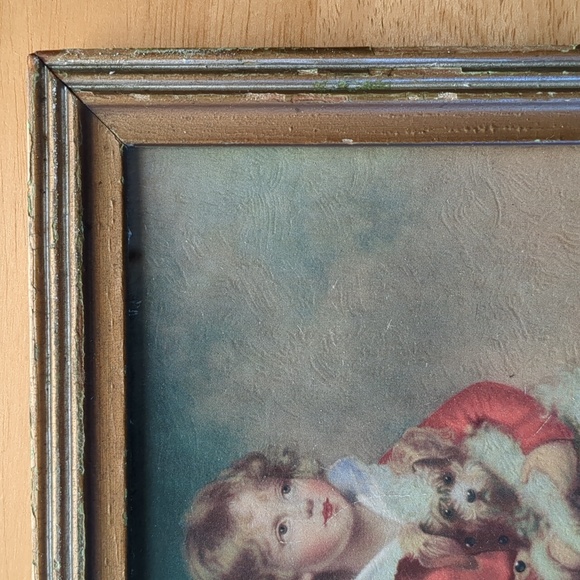 "CHUMS" Boy with Blonde Curls and his Puppy - Picture 7 of 9